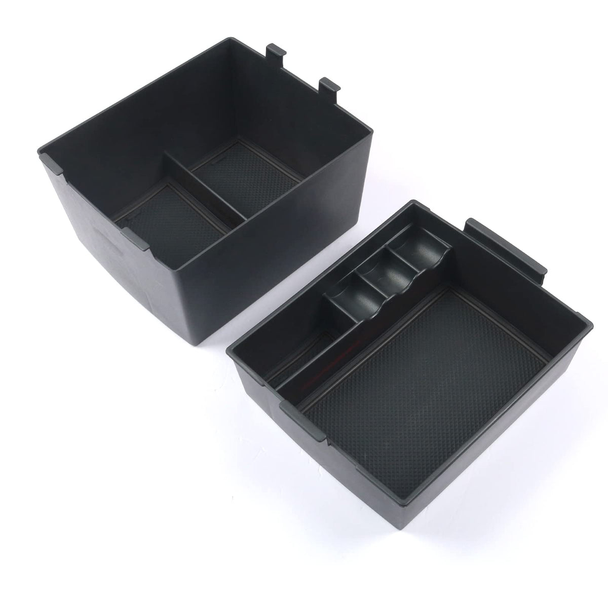 CDEFG Maverick center console organizer tray with black trim keeps small items neatly accessible