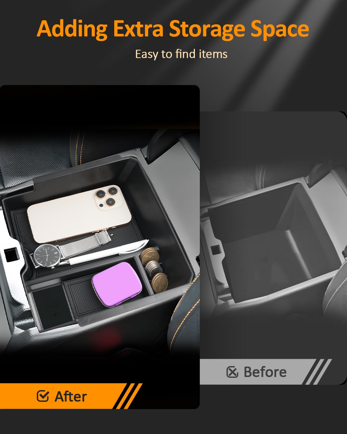 CDEFG Ranger armrest tray adds easily accessible storage for small items