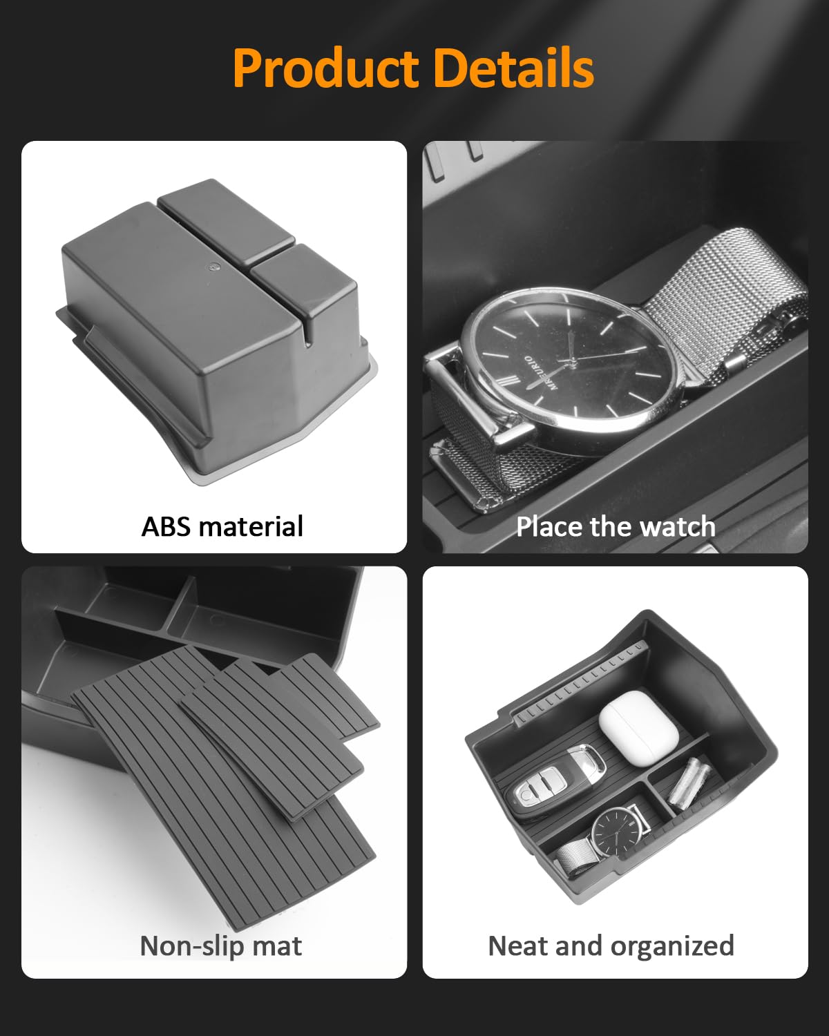 CDEFG Forester organizer tray coverage prevents spillovers.