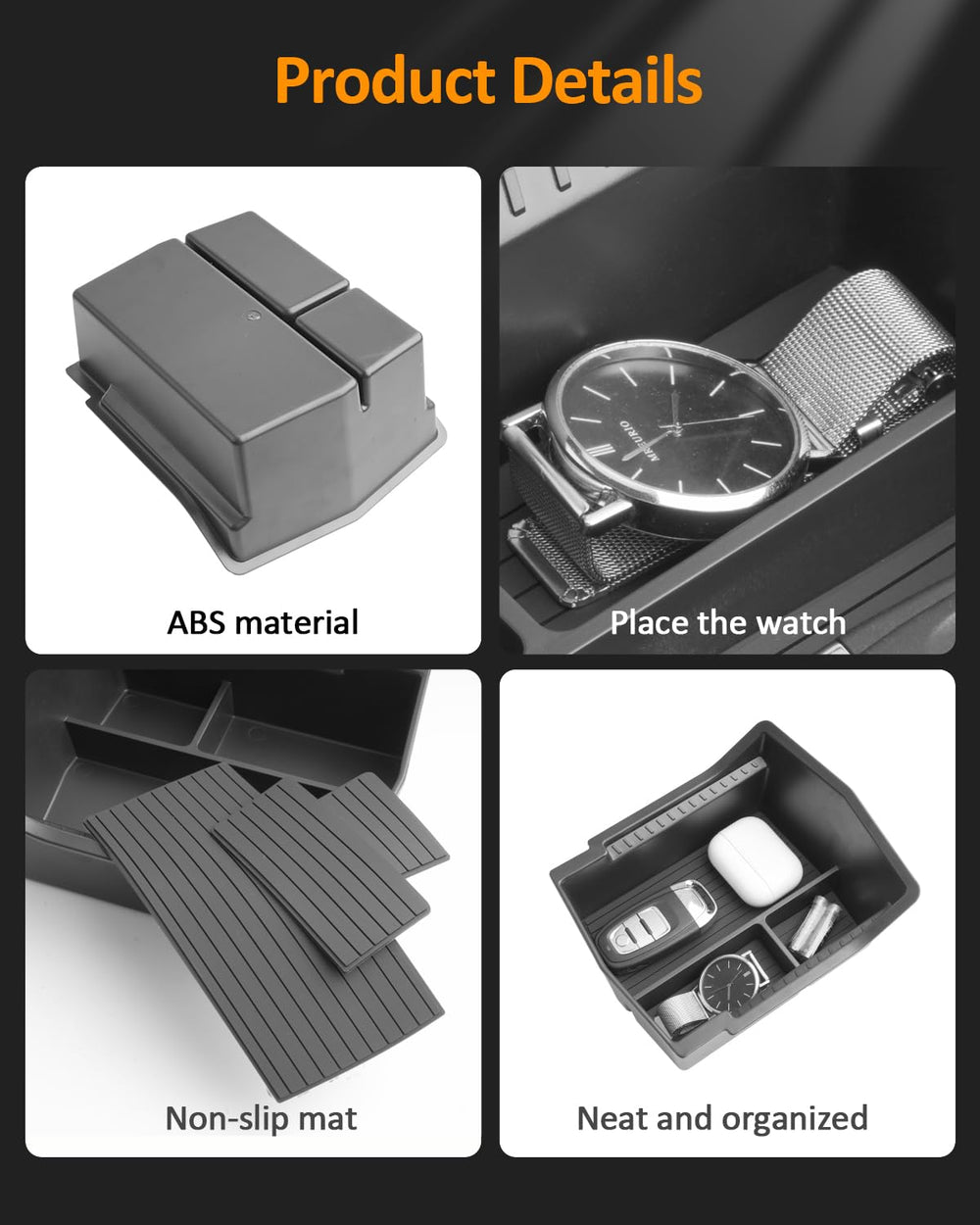 CDEFG Forester organizer tray coverage prevents spillovers.