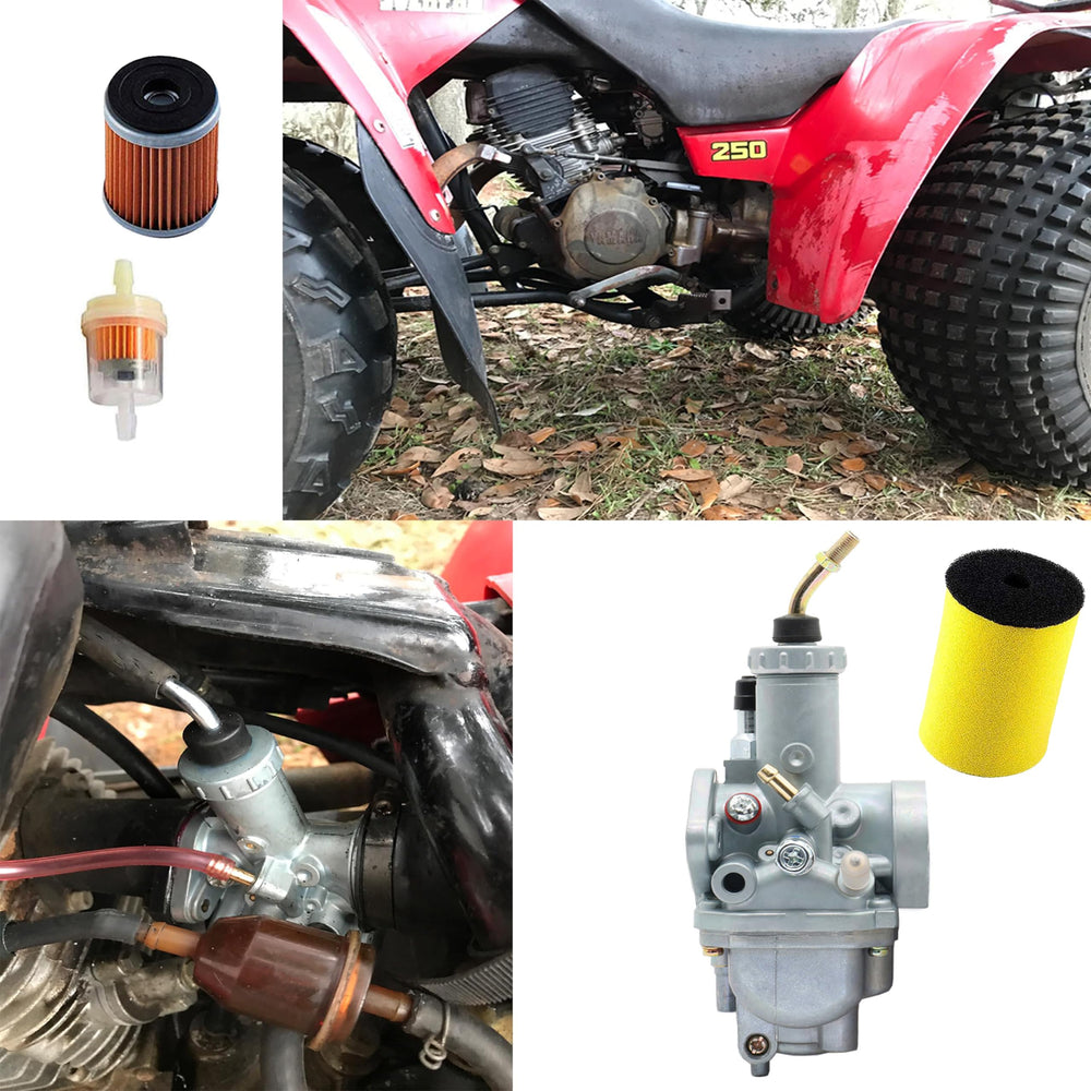 CDZWJ 250 carburetor kit side view showing precise fit for Timberwolf