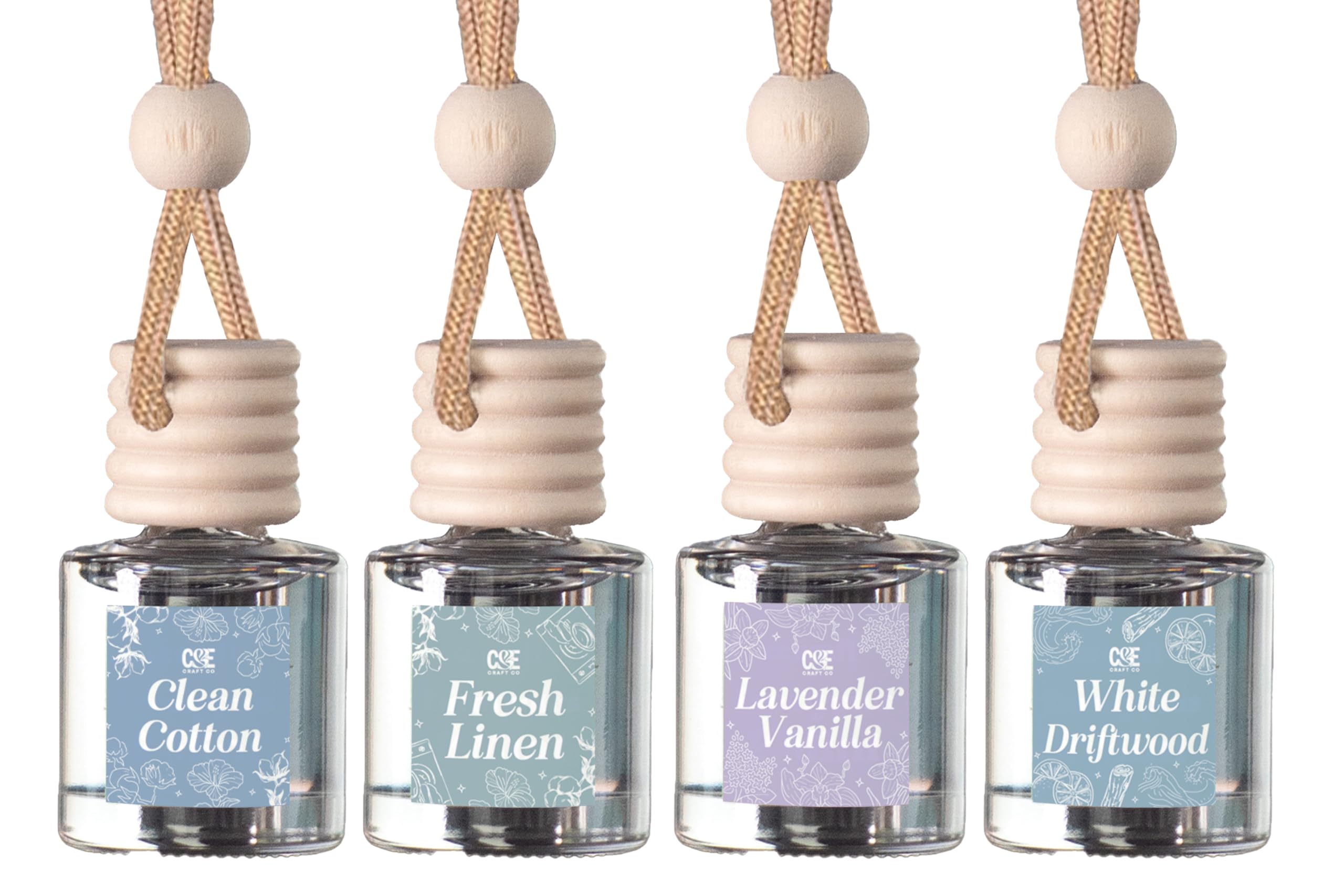 CE CRAFT hanging car air freshener on mirror for long-lasting freshness.