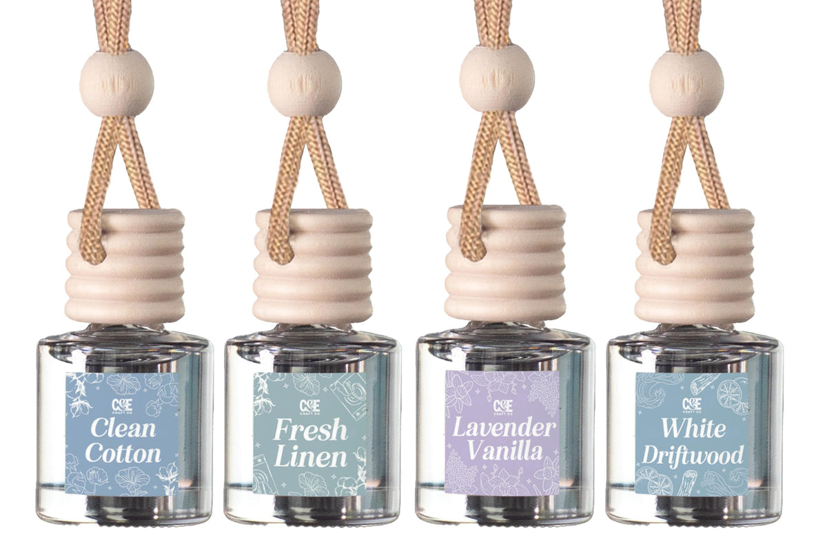CE CRAFT hanging car air freshener on mirror for long-lasting freshness.