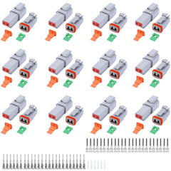 Cedolio Deutsch DT 2-pin gray connector set for truck wiring