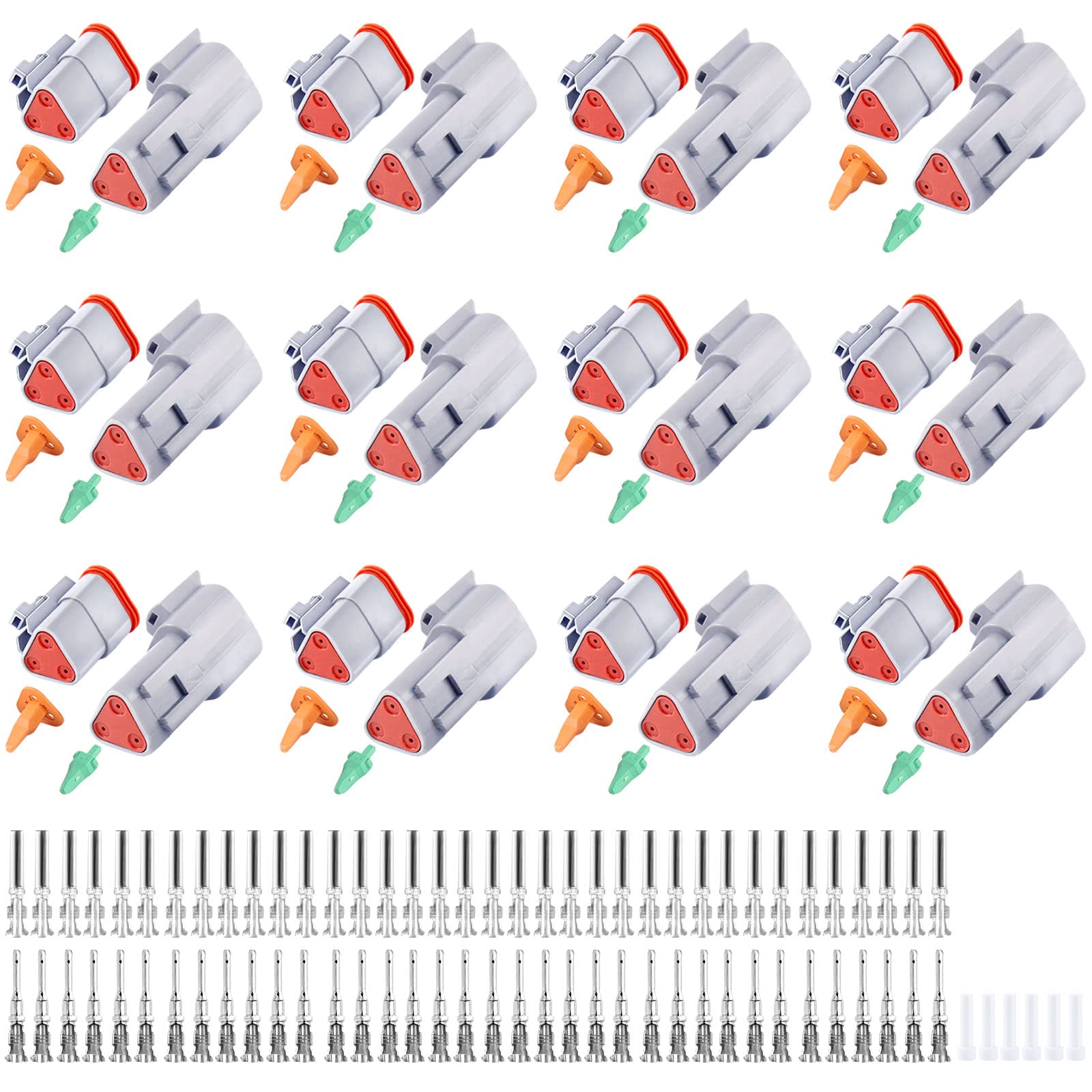 Cedolio Deutsch DT gray connector 12-set packaging for easy field installation.