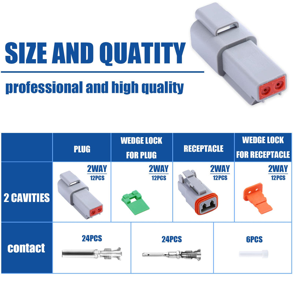 Cedolio Deutsch DT size 16 solid contacts for reliable terminations