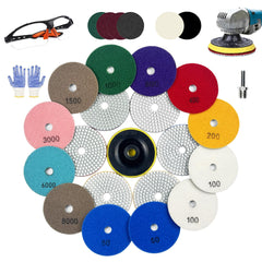 Ceeintee 4-inch diamond polishing pads kit for versatile stone polishing.