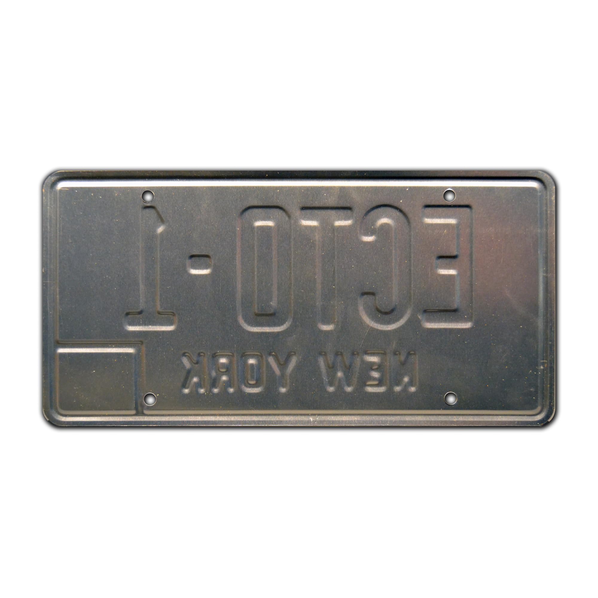 Celebrity Machines ECTO-1 plate packaged for safe shipping and gifting