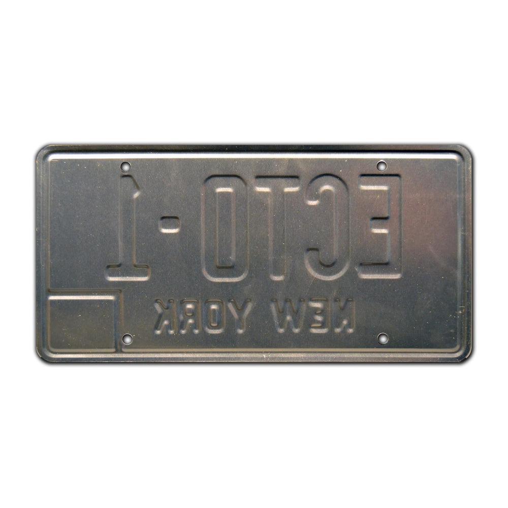 Celebrity Machines ECTO-1 plate packaged for safe shipping and gifting