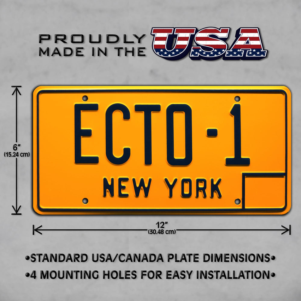 Celebrity Machines ECTO-1 plate wall display enhances home theater ambiance