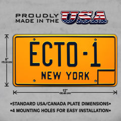 Celebrity Machines ECTO-1 plate wall display enhances home theater ambiance
