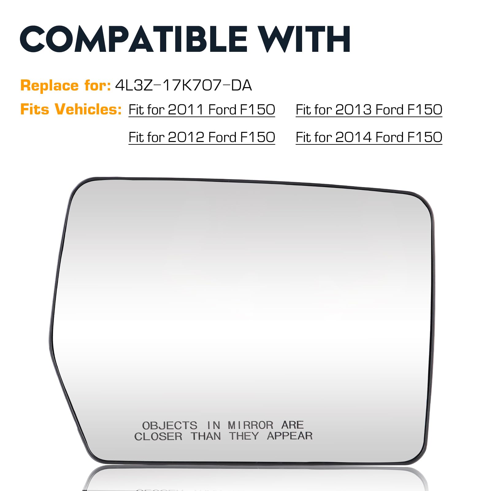 Cenfeild fitment guide for 2011-2014 Ford F-150 passenger mirror.
