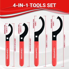 CENFORGE 3/8in drive handle enables torque on seized rings.