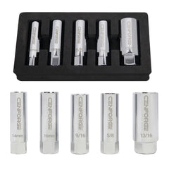 CENFORGE 14mm magnetic spark plug socket grips plugs securely for easy installation.