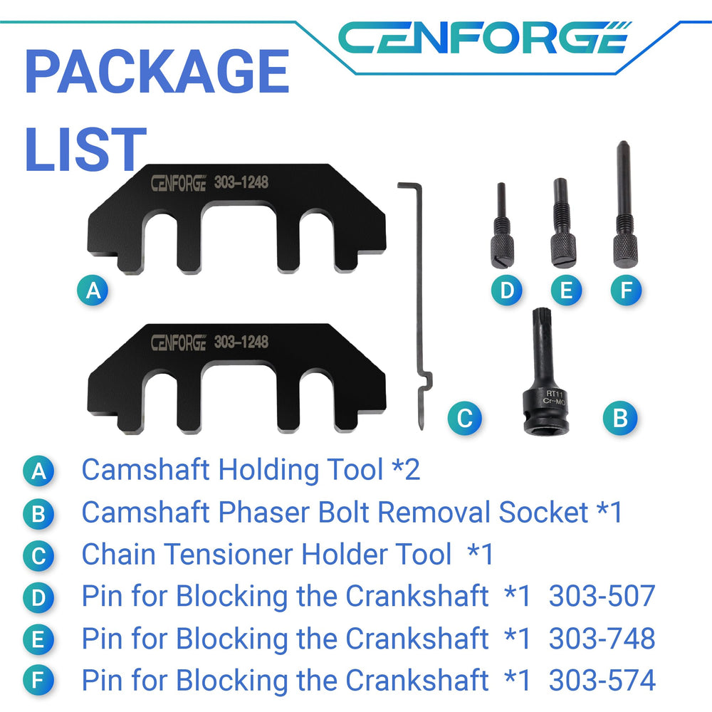 CENFORGE camshaft holding tool fits Ford 3.5L/3.7L 4V for precise timing