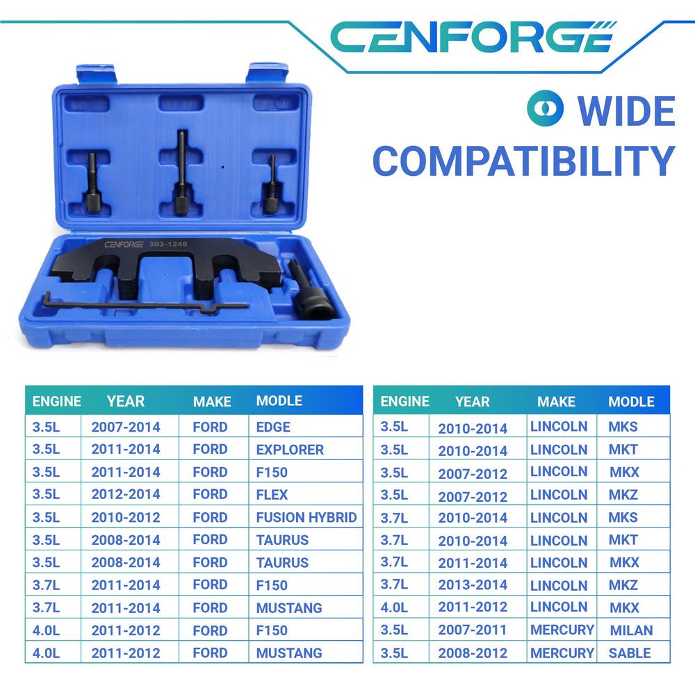 CENFORGE blocking pin 303-748 keeps crankshaft steady during timing