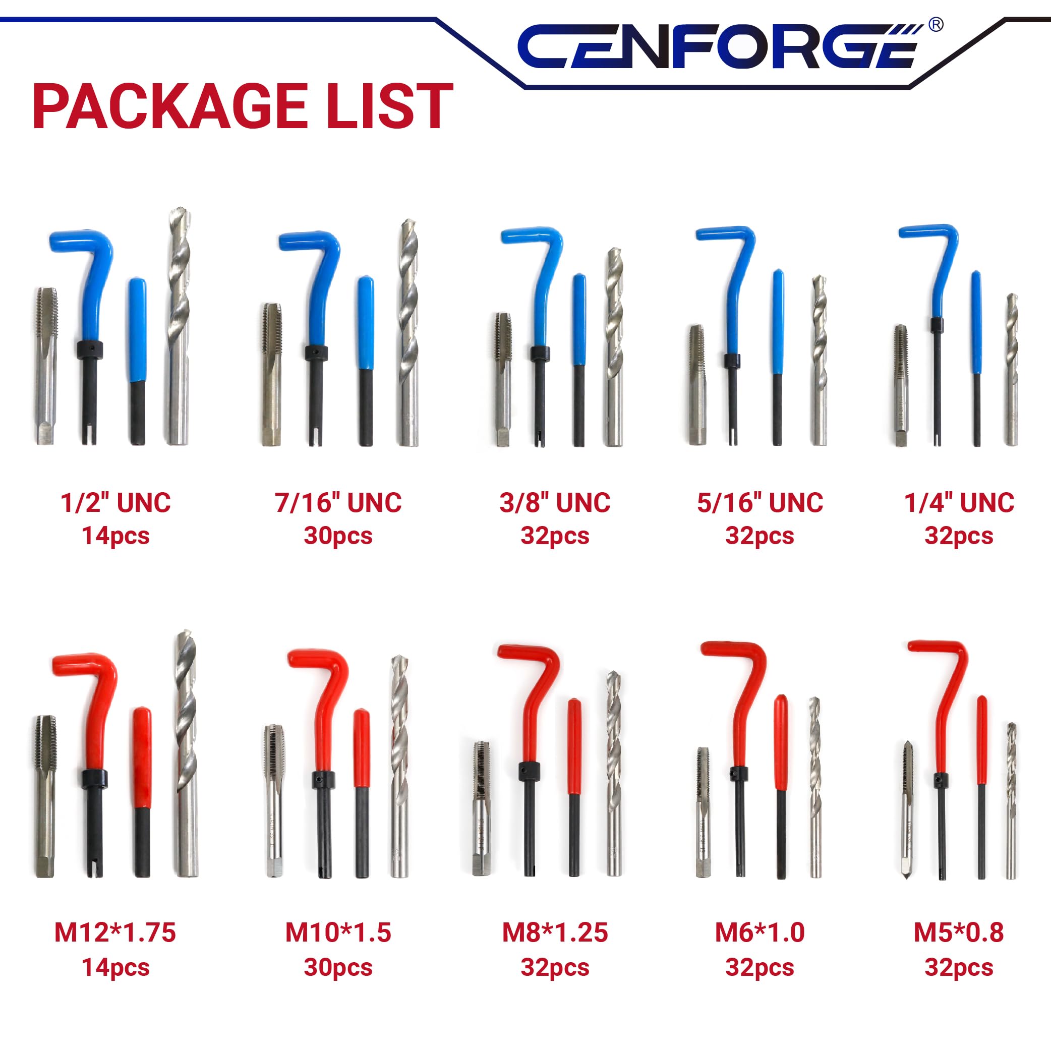 CENFORGE 304SS inserts ready to restore durable threads in soft metals