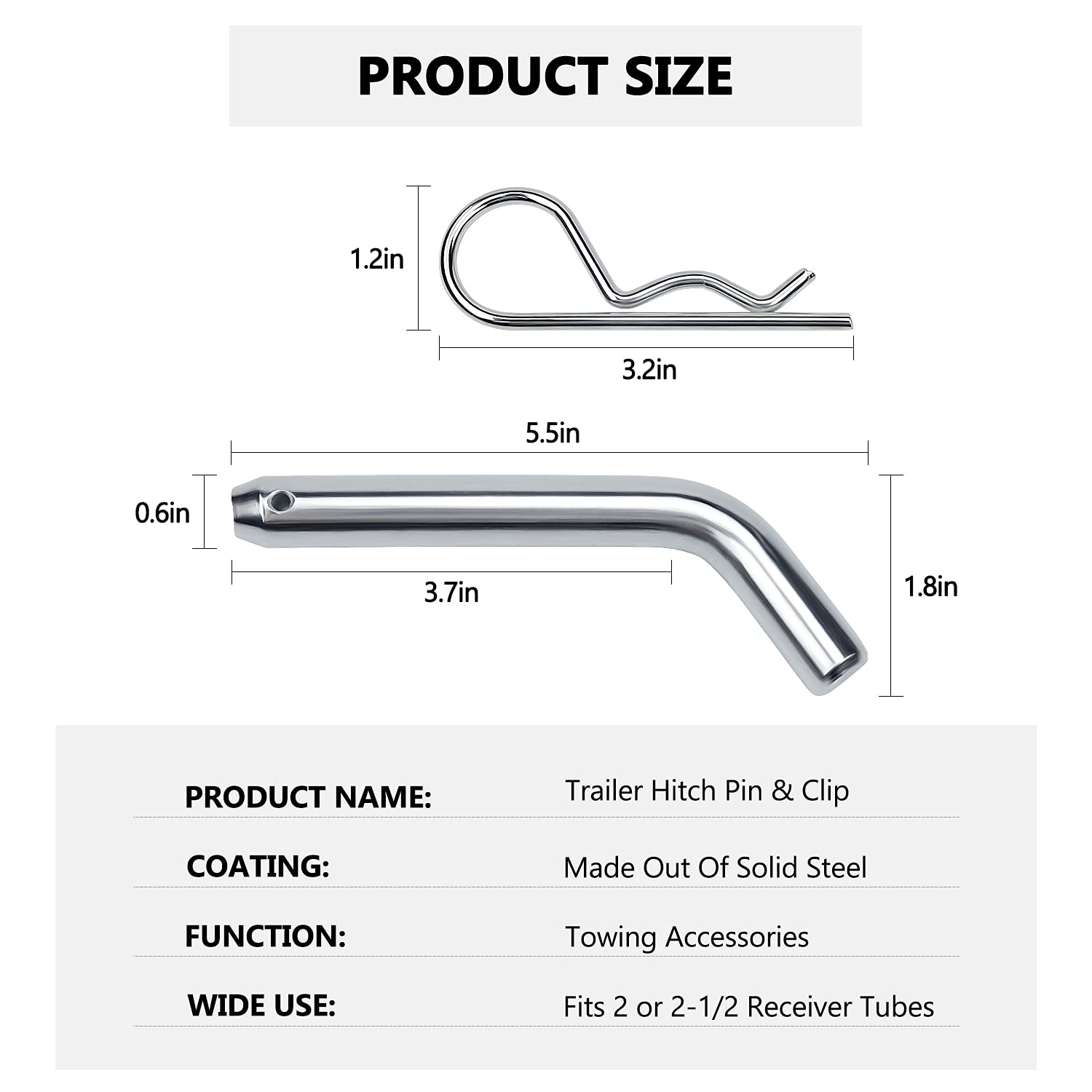 Cenipar clip assembly enabling quick hitch securement