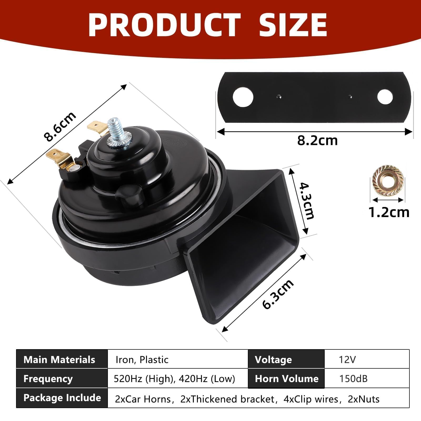 Cenzhiwen motorcycle and multi-vehicle horn kit suitable for electric cars