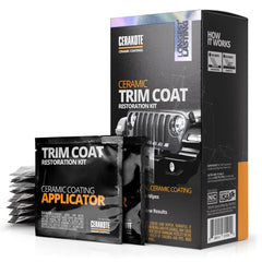 CERAKOTE ceramic trim coat kit on plastic trim with UV protection