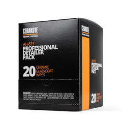 CERAKOTE Glass Coat Pro Pack wipes deliver strong water beading for clearer windshield visibility.