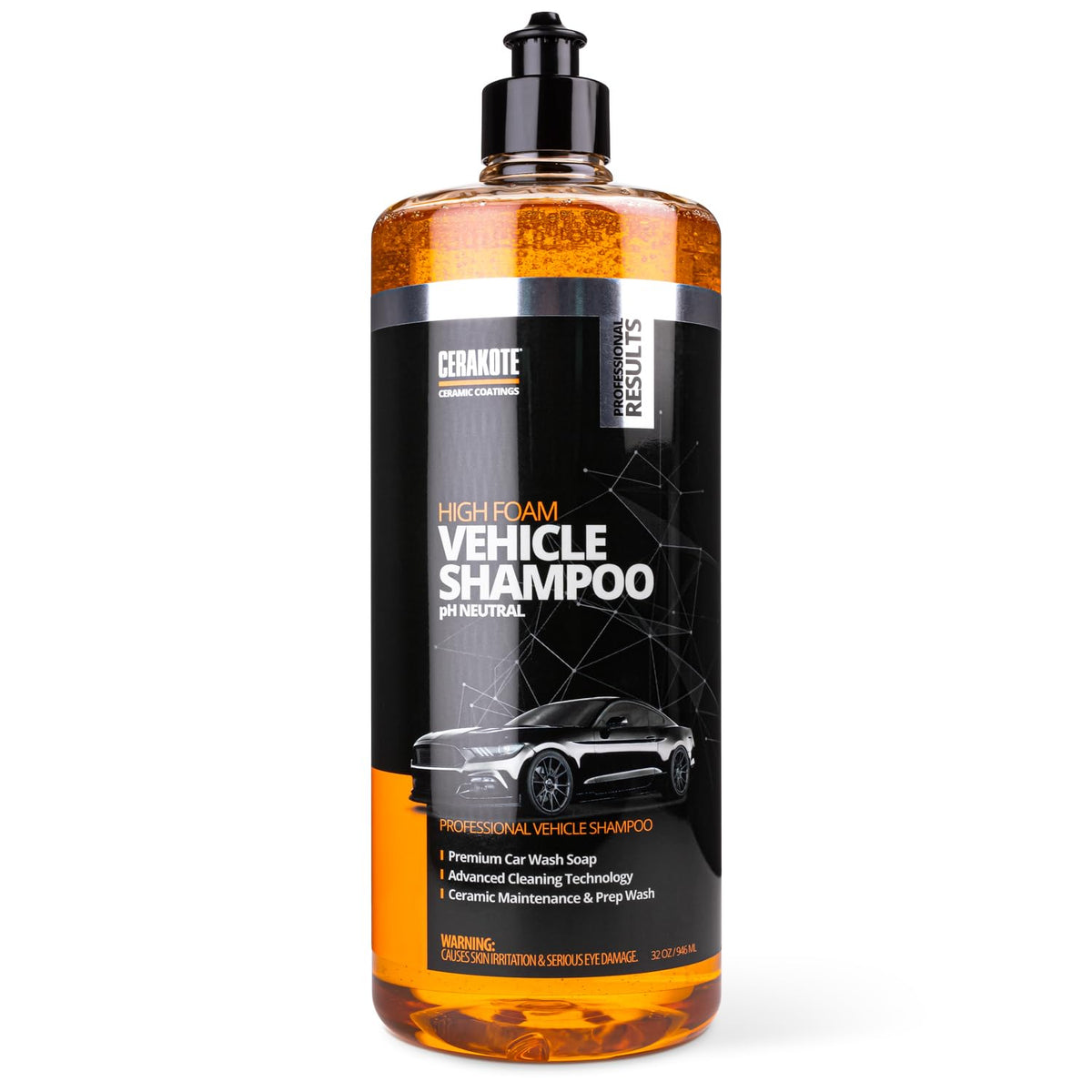 CERAKOTE High Foam Vehicle Shampoo with foam cannon delivers thick suds for thorough cleaning