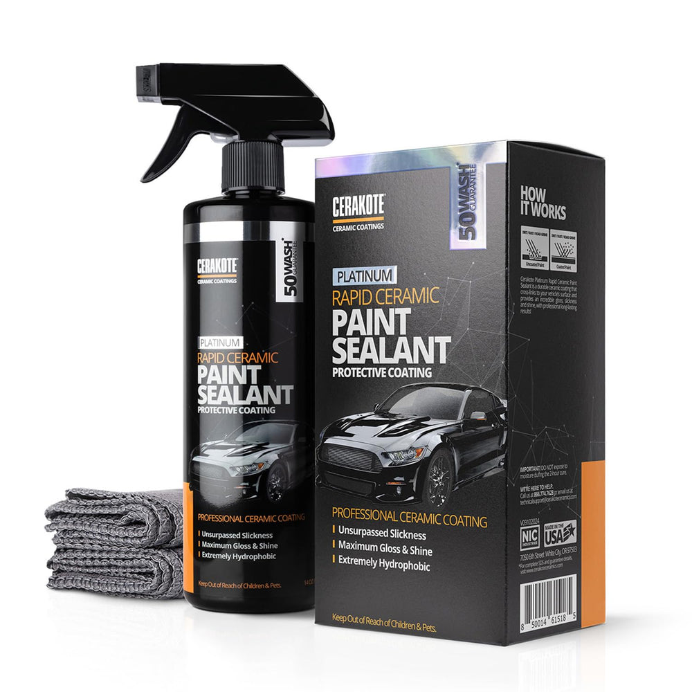 CERAKOTE Platinum Rapid bottle pour demonstrating quick, mess-free coating preparation