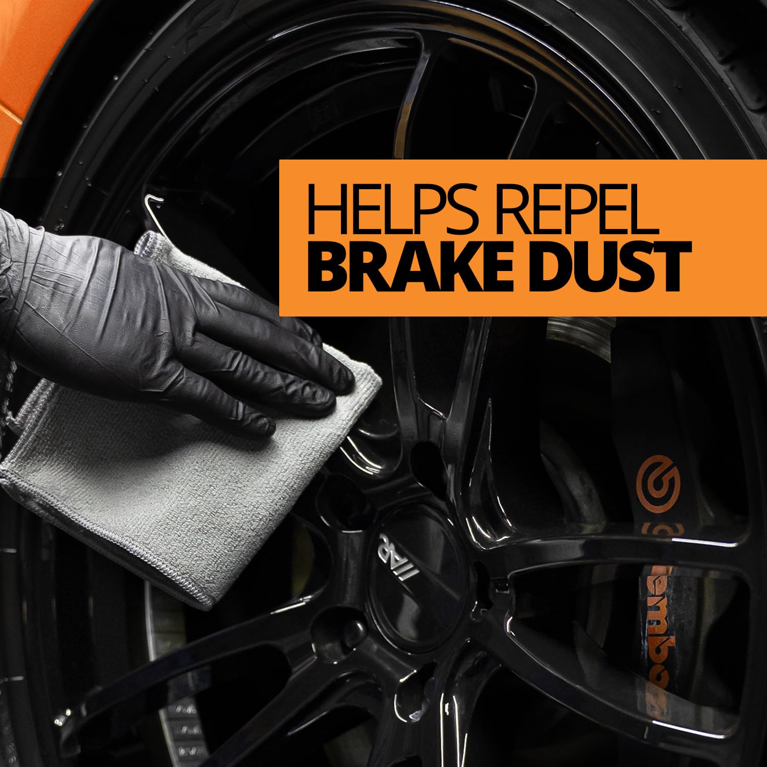 CERAKOTE Rapid Wheel Sealant application buff for a high gloss finish.