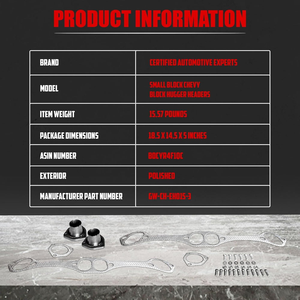 Certified Automotive Experts center-dump header closeup reveals TIG-welded seams and mirror polish benefits for longevity.