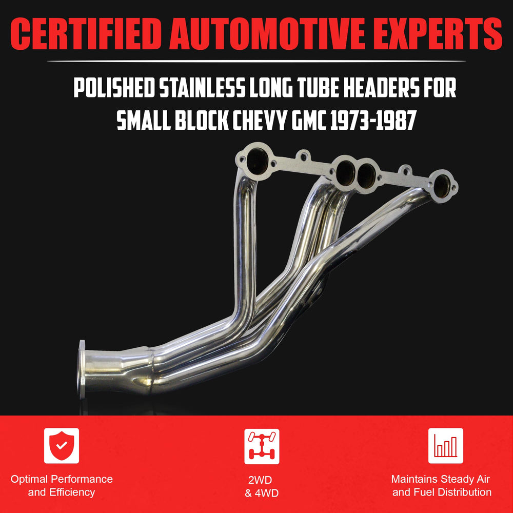 Certified Automotive Experts header requires Accel plugs for proper clearance.