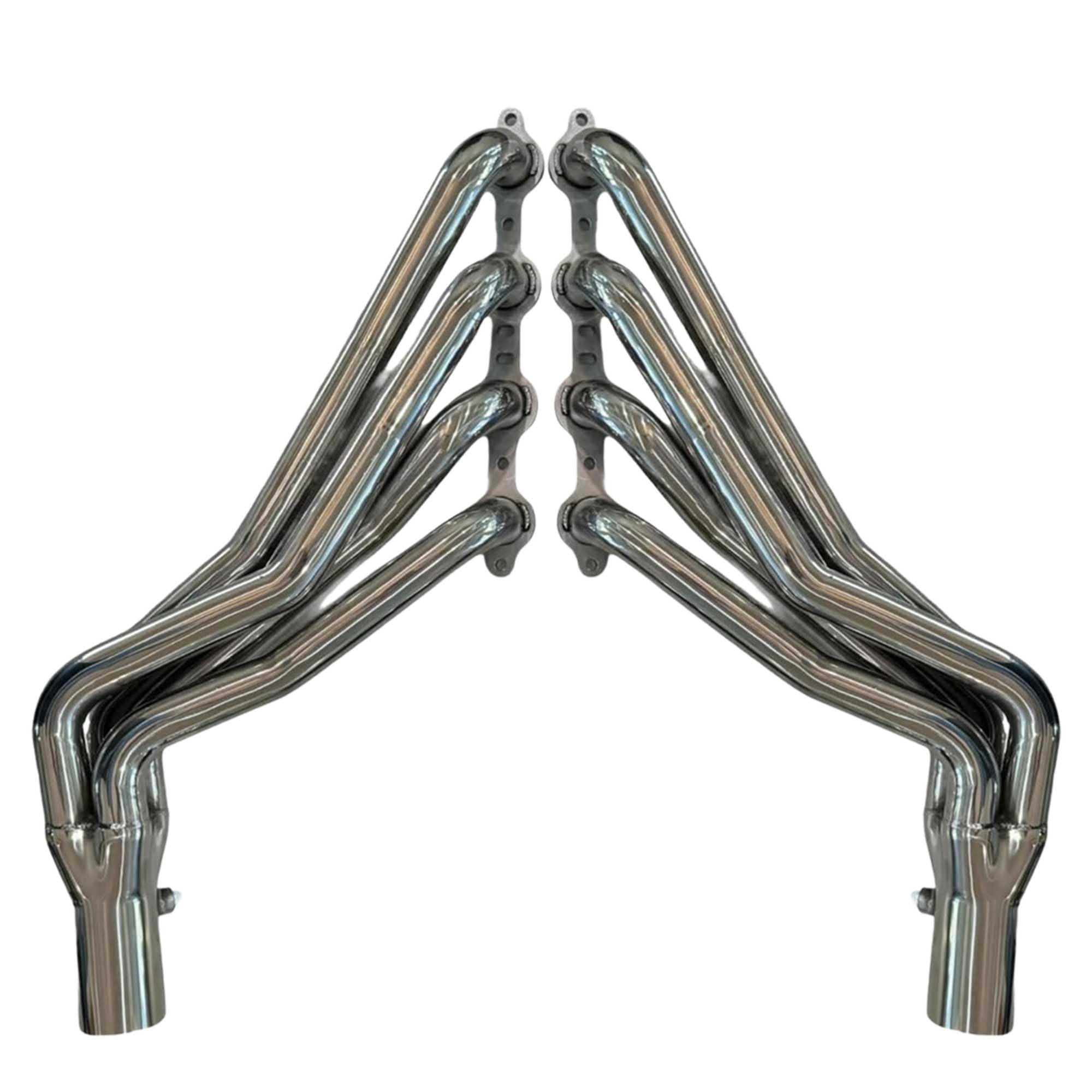 Certified Automotive Experts LS swap long tube headers front view showing robust build