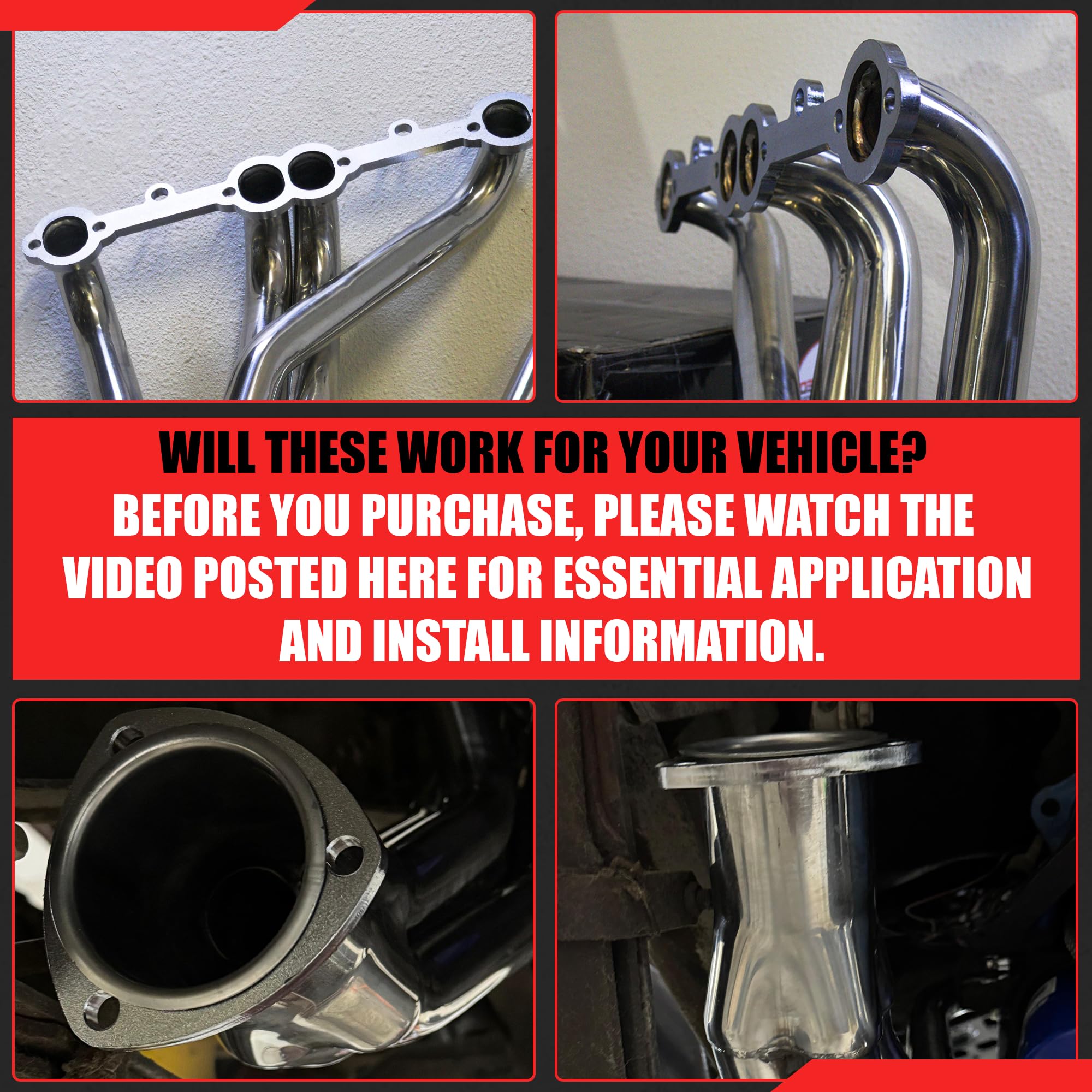 Certified Automotive Experts square-body header for 1973–1991 Blazers/Jimmys/Suburbans fits 2WD/4WD.