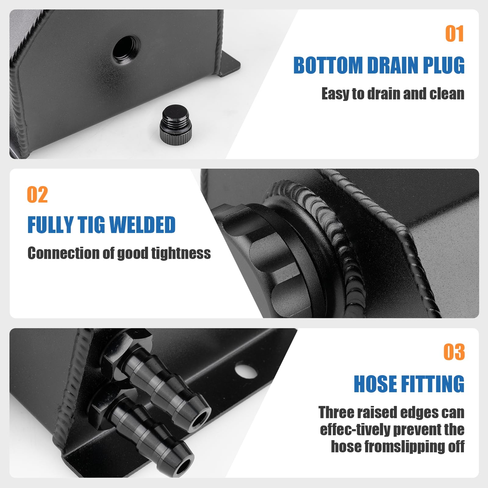 Cesilili 1L overflow tank bottom drain valve enables easy cleaning