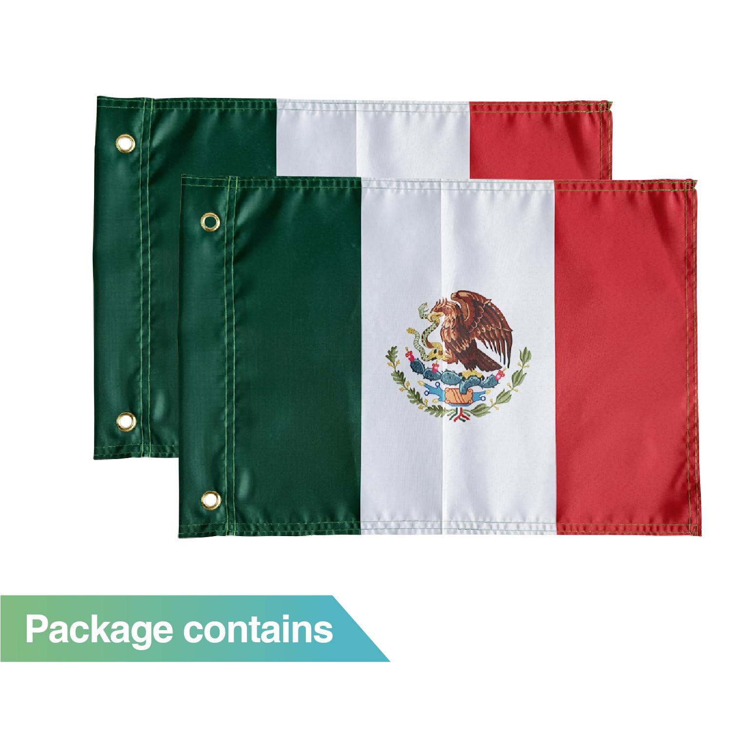 cezelux Mexico flag 12x18 double-stitched flag for long-lasting use.
