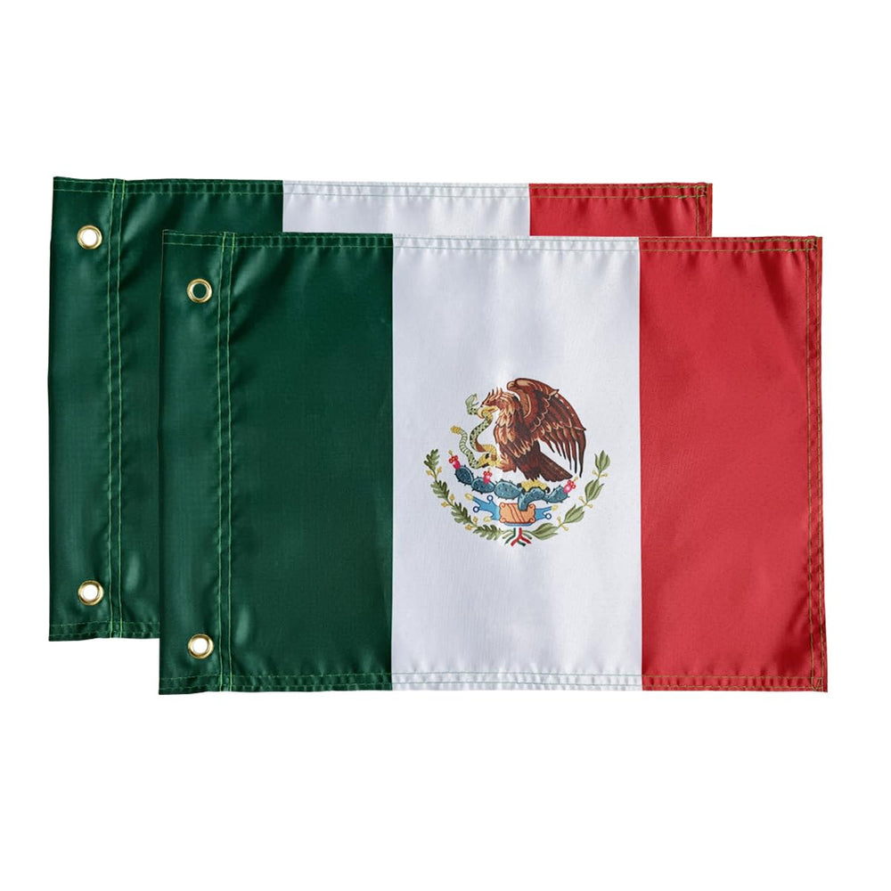 cezelux Mexico flag 12x18 mounted on a UTV for rugged outdoor visibility.