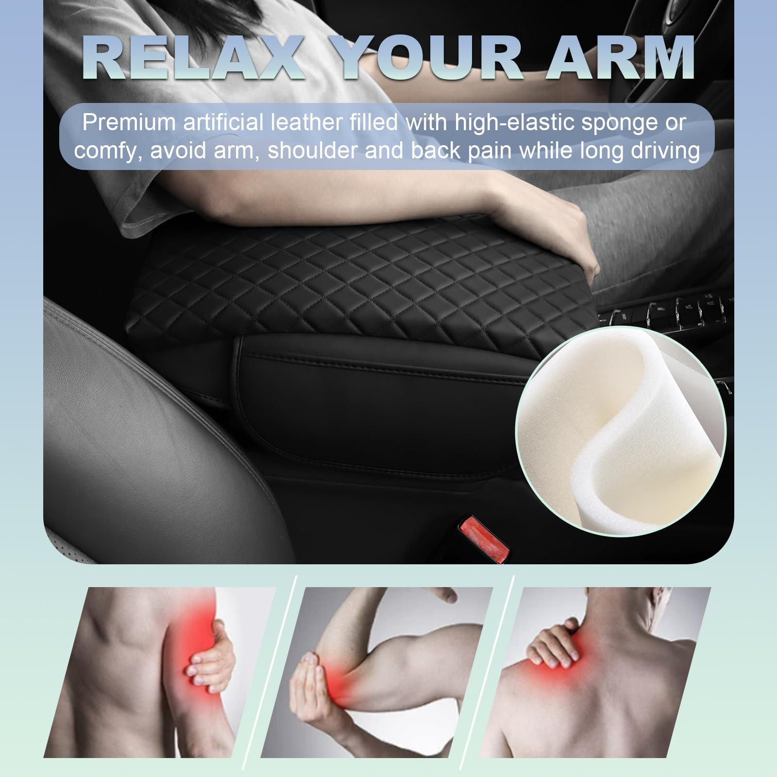 CFDSDE Center Console Cover fabric offers soft touch and durable wear.