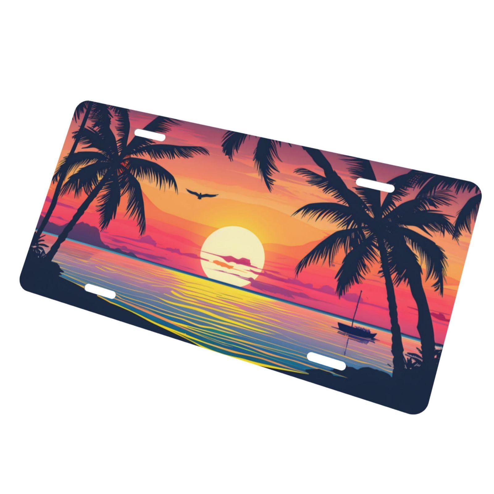 cfpolar Aluminum novelty license plate offers durable outdoor decoration