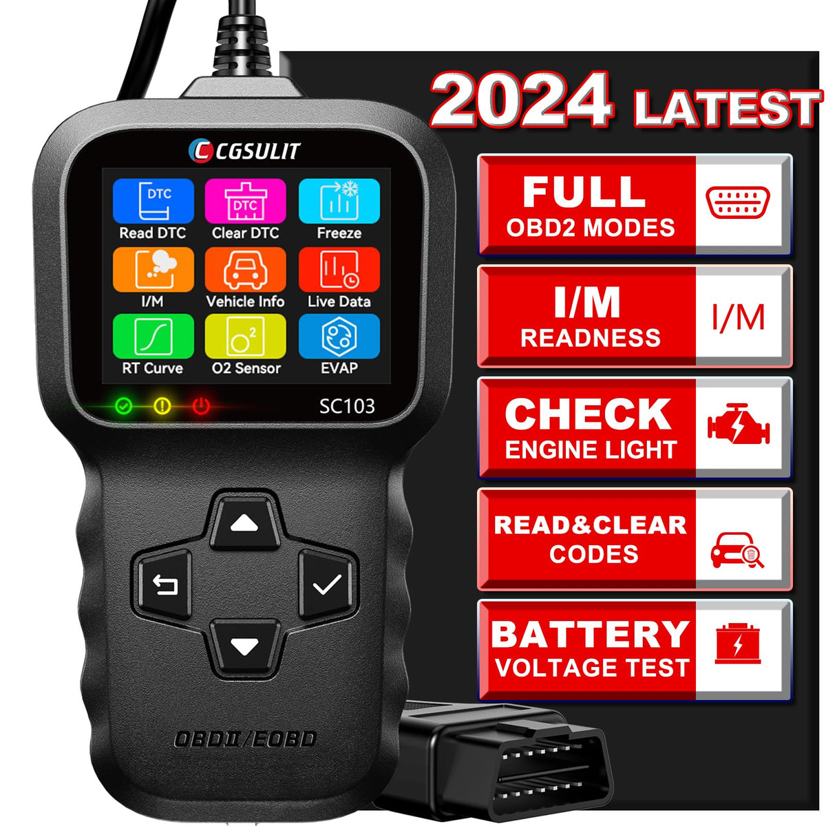 CGSULIT SC103 diagnostic tool front view for easy plug-and-play car checks