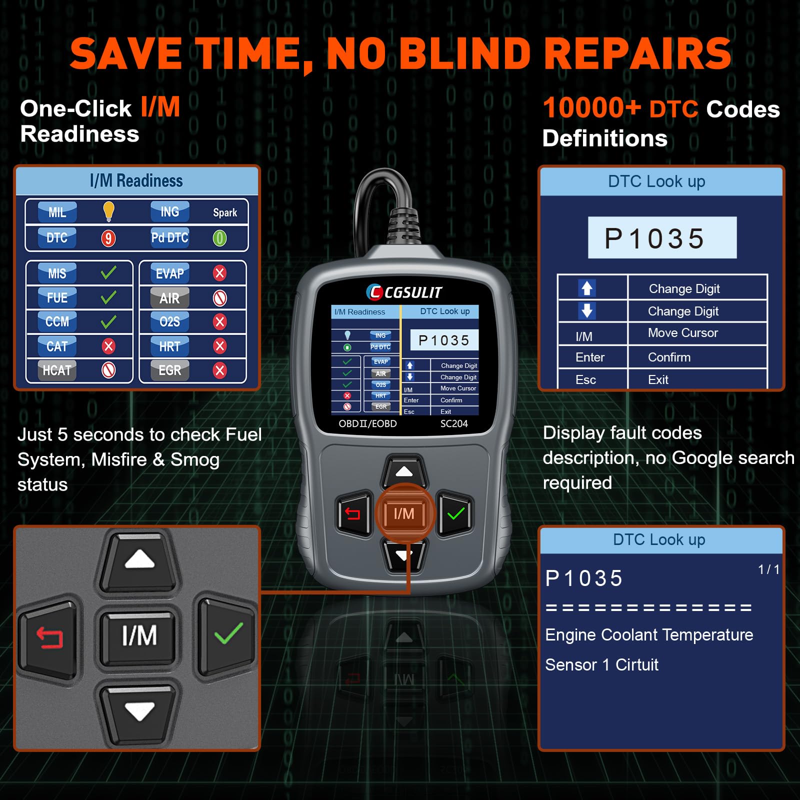 CGSULIT SC204 retrieves VIN for quick vehicle verification
