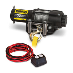 Champion 3000-lb ATV/UTV winch kit with cable drum for heavy pulls