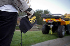 Champion Power Equipment neoprene winch cover provides dirt and debris protection for winch