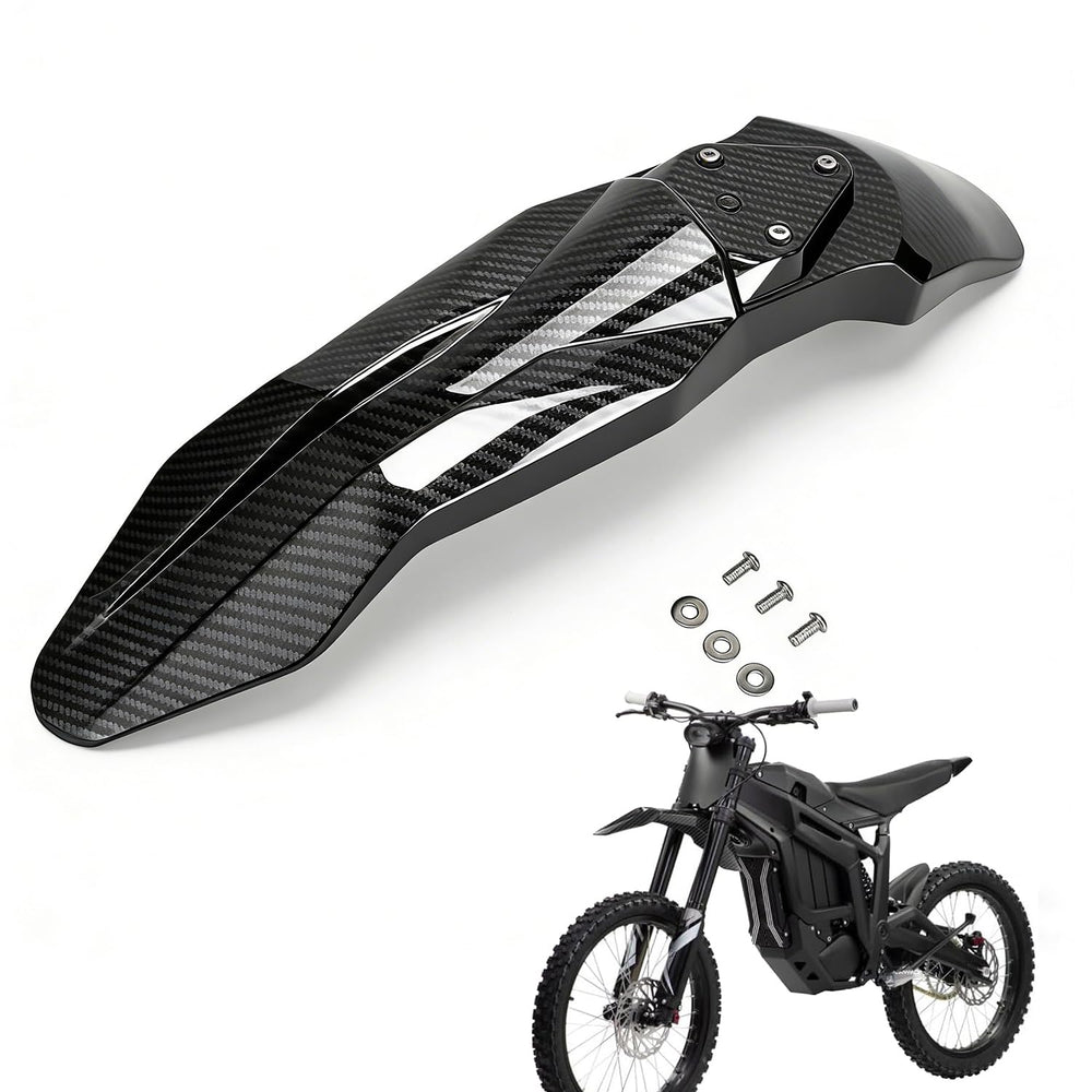 CHANGCHENG Talaria MX3 MX4 carbon-pattern front fender improves style and protection.
