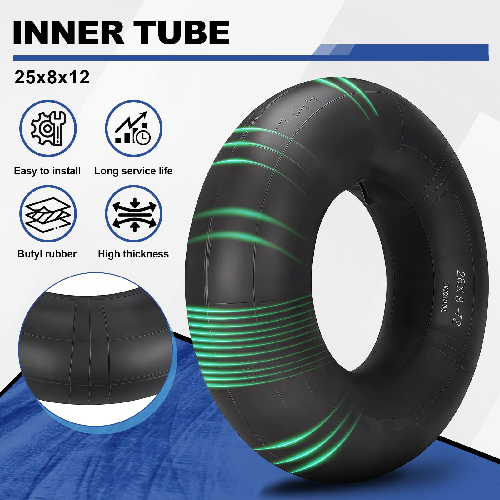 CHANGCHENG heavy-duty butyl inner tube withstands rugged off-road use.