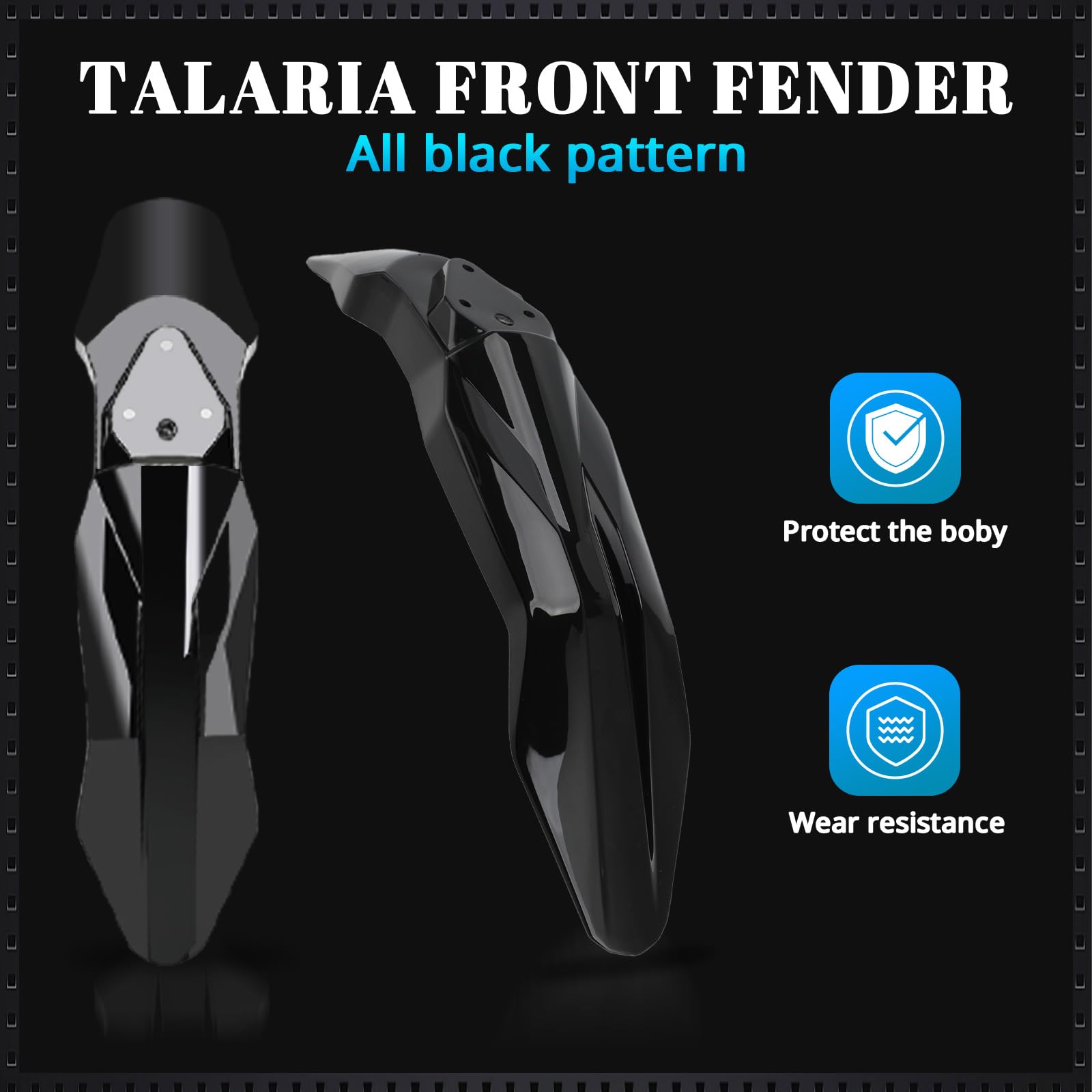 CHANGCHENG mudguard side view shows slim aerodynamic profile for handling