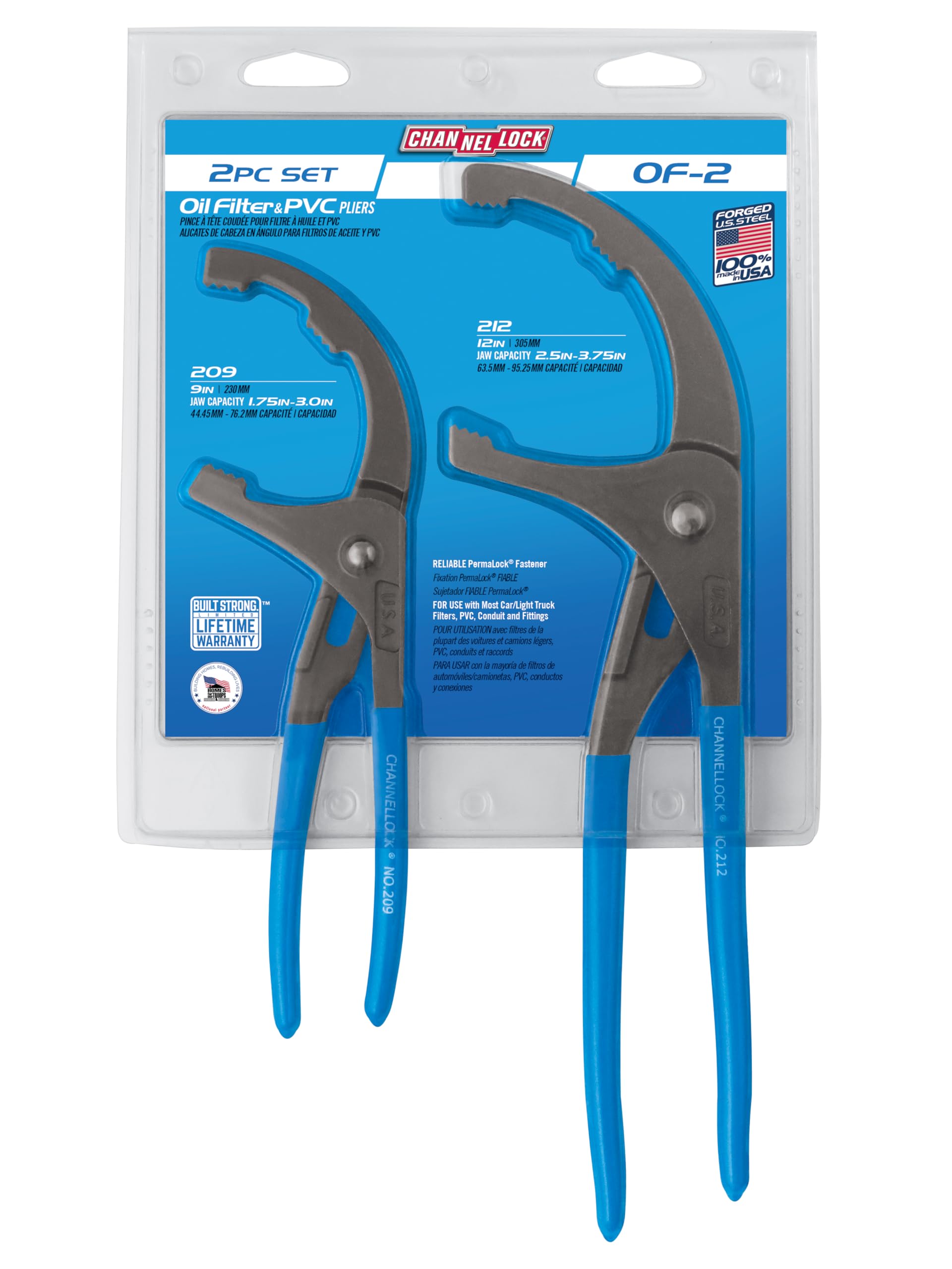 Channellock OF-2 forged steel construction emphasizes strength and durability.