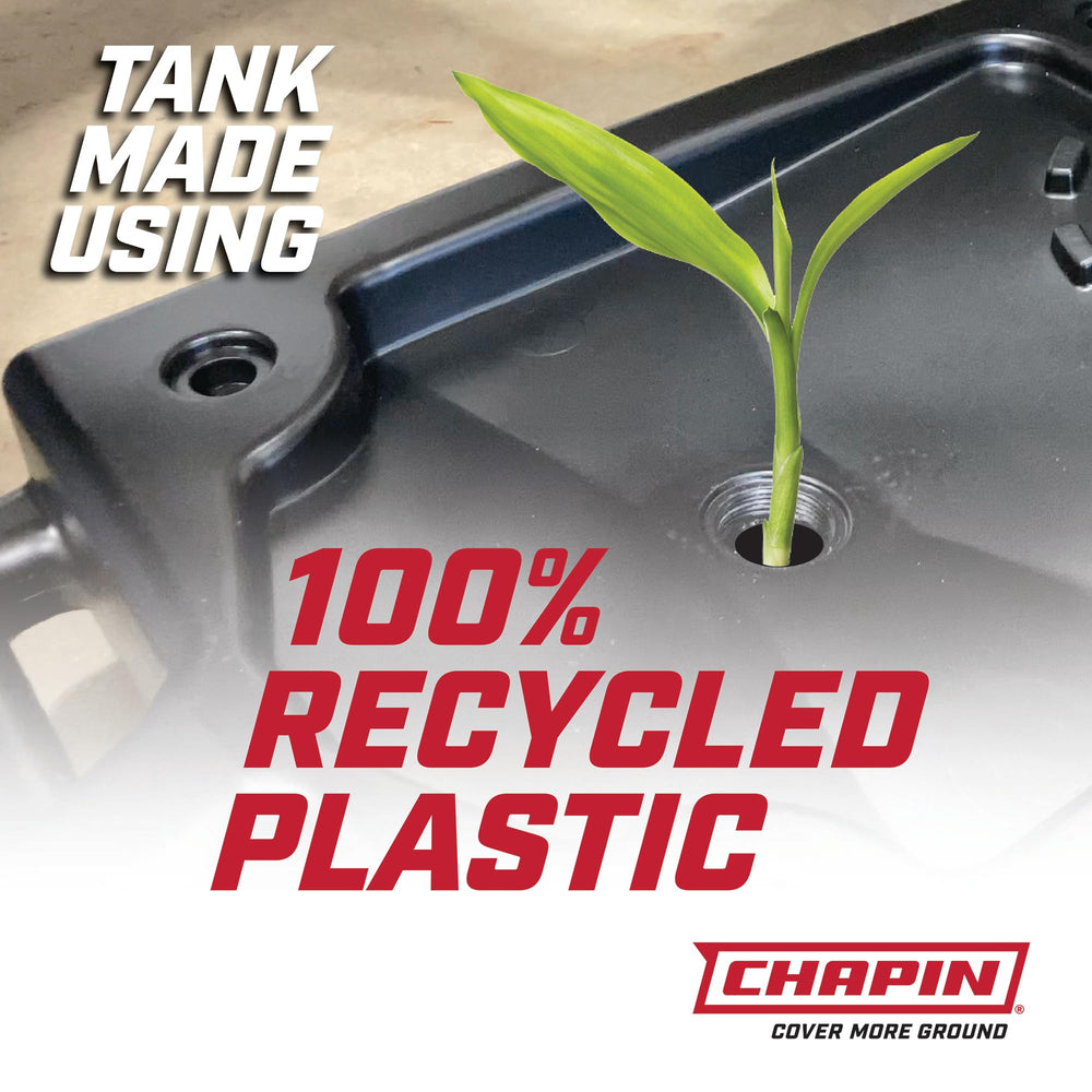 Chapin 78005 drain pan featuring molded-in carry handles