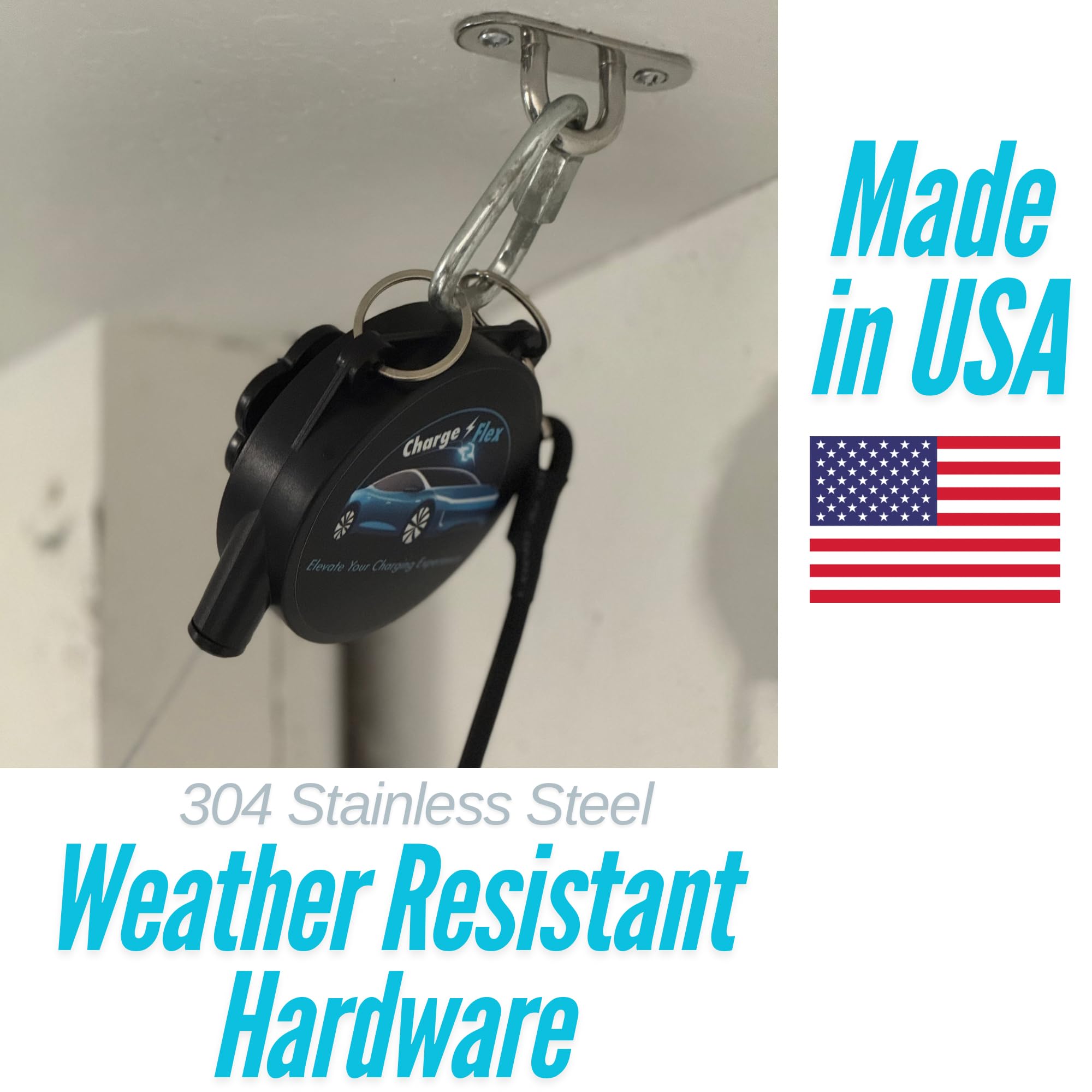 ChargeFlex USA manufacturing badge and durable USA-made design