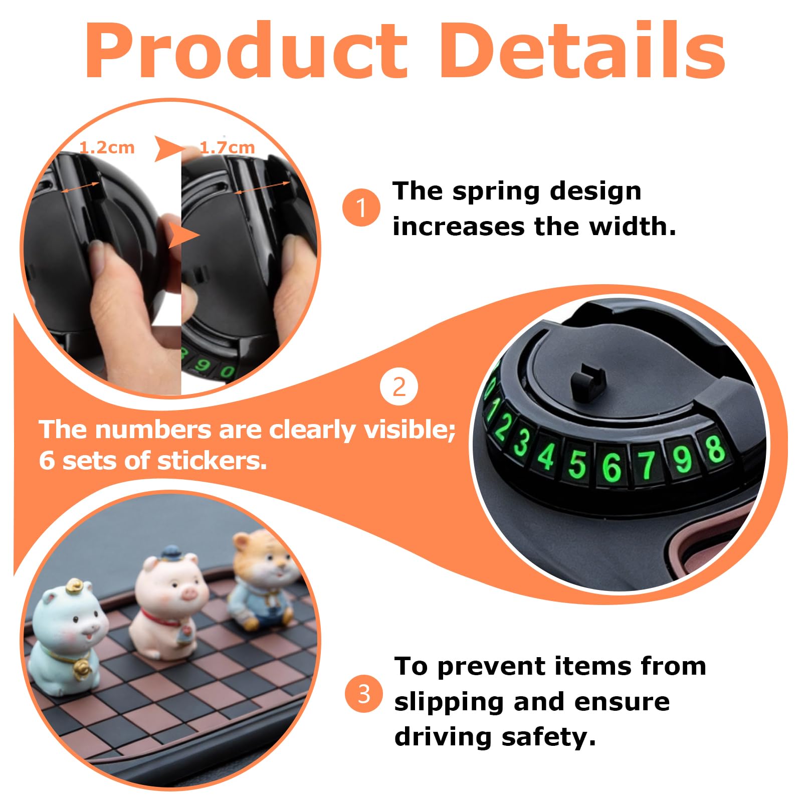Charunee 360-degree rotation for portrait or landscape viewing without obstructing visibility