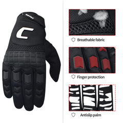 CHCYCLE gloves with touch-screen fingertips for easy device use on the trail.