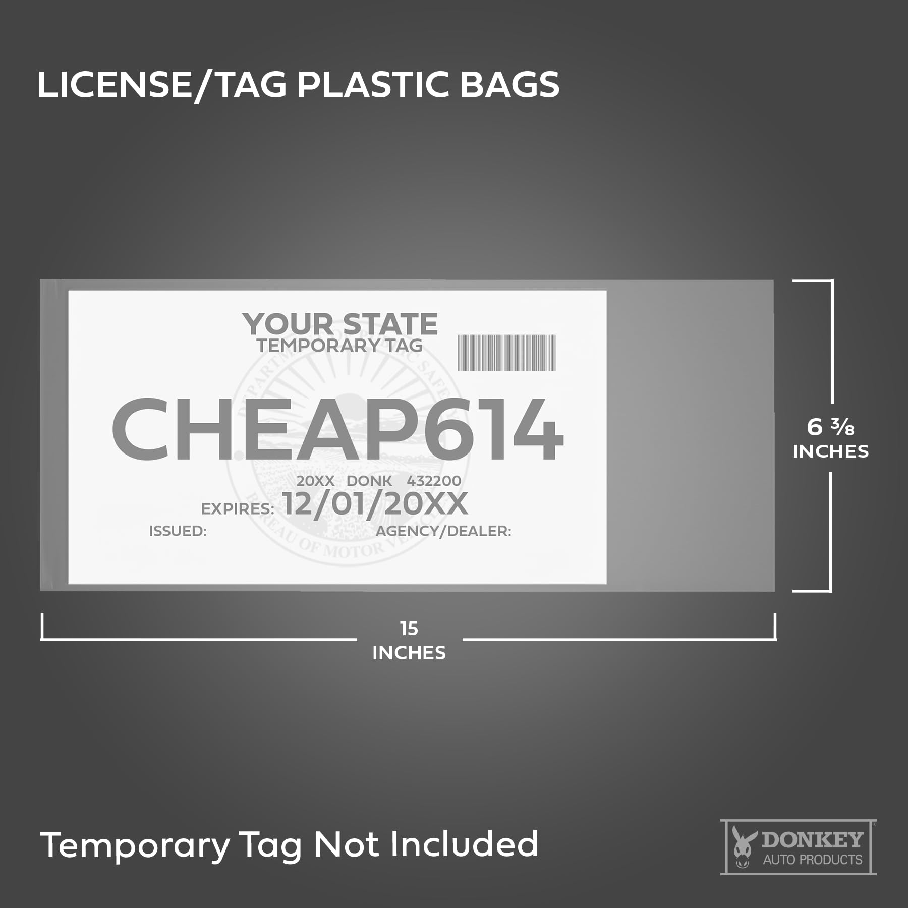 Cheap Ass Dealer Supplies 100-pack bag set offers great value for license plates.